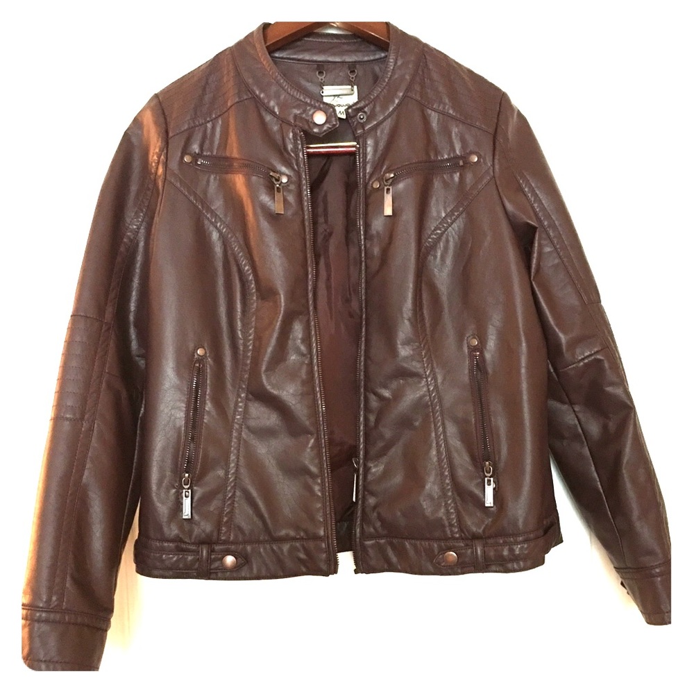 Brown/Maroon vegan jacket